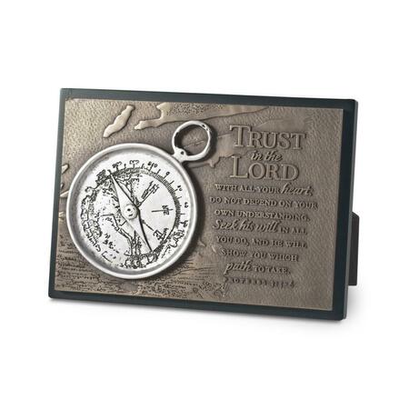 LIGHTHOUSE CHRISTIAN PRODUCTS Small Plaque - Moments of Faith-Compass - No. 20753 89341